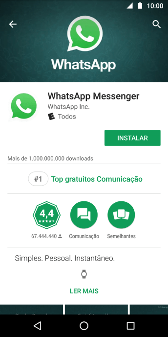 Pressione INSTALAR, e siga as indicações da tela para instalar o app. Pressione INSTALAR, e siga as indicações da tela para instalar o app.