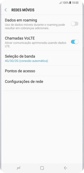 Pressione Configurações de rede. Pressione Configurações de rede.