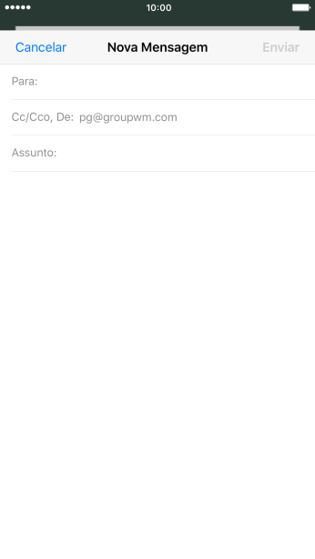 Pressione o campo de busca, e digite as primeiras letras do destinatário. Pressione o campo de busca, e digite as primeiras letras do destinatário.