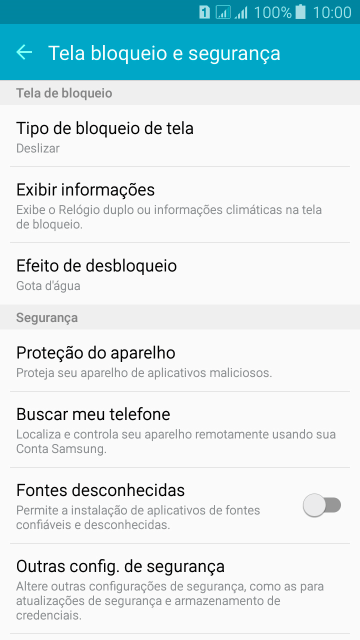 Pressione Outras config. de segurança. Pressione Outras config. de segurança.