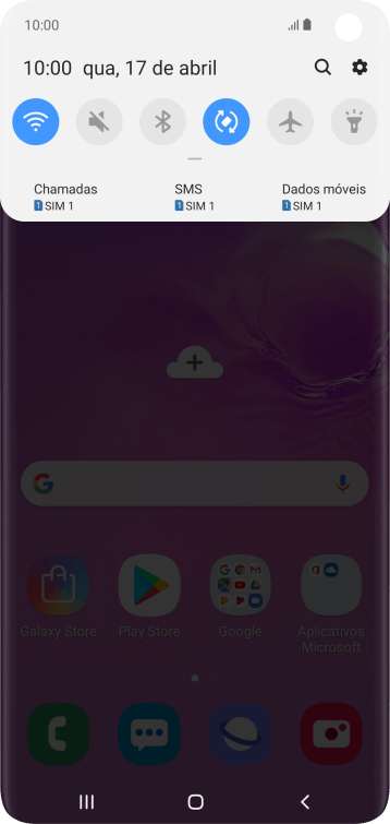 Pressione o ícone de configurações. Pressione o ícone de configurações.