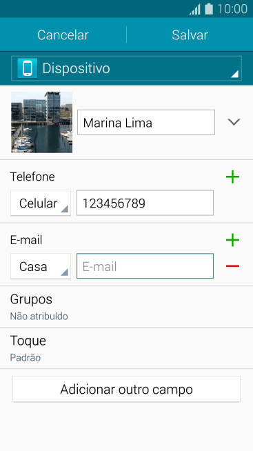 Pressione E-mail, e digite o endereço de e-mail. Pressione E-mail, e digite o endereço de e-mail.