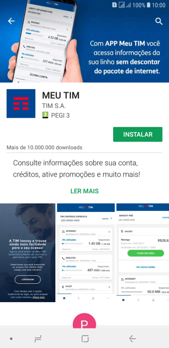 Pressione INSTALAR, e siga as indicações da tela para instalar o app. Pressione INSTALAR, e siga as indicações da tela para instalar o app.