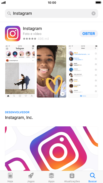 Pressione Instagram. Pressione Instagram.