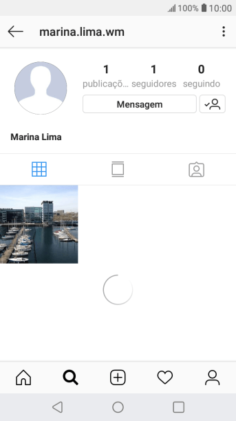 Pressione o ícone de busca. Pressione o ícone de busca.