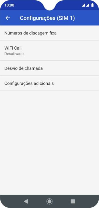 Pressione Configurações adicionais. Pressione Configurações adicionais.