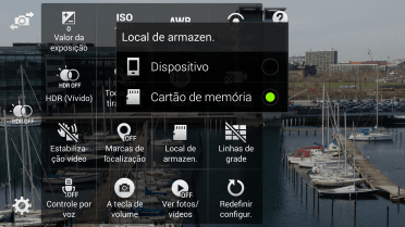 Pressione Dispositivo para salvar os vídeos na memória do celular. Pressione Dispositivo para salvar os vídeos na memória do celular.