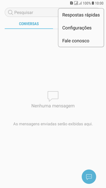 Pressione Configurações. Pressione Configurações.