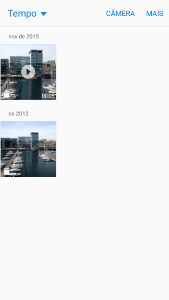 Pressione a foto ou o vídeo desejado. Pressione a foto ou o vídeo desejado.