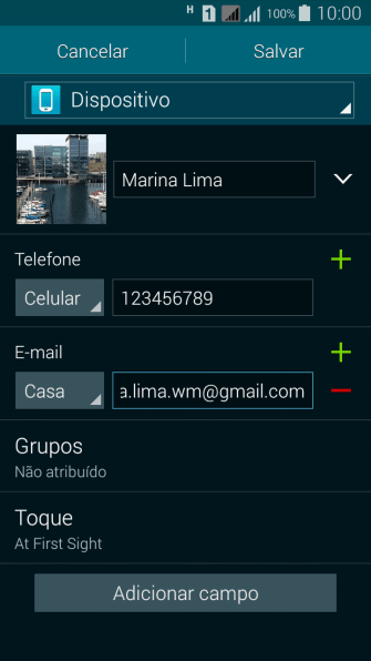 Pressione Salvar. Pressione Salvar.