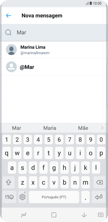Pressione o contato desejado. Pressione o contato desejado.