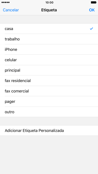 Pressione o tipo de número desejado. Pressione o tipo de número desejado.