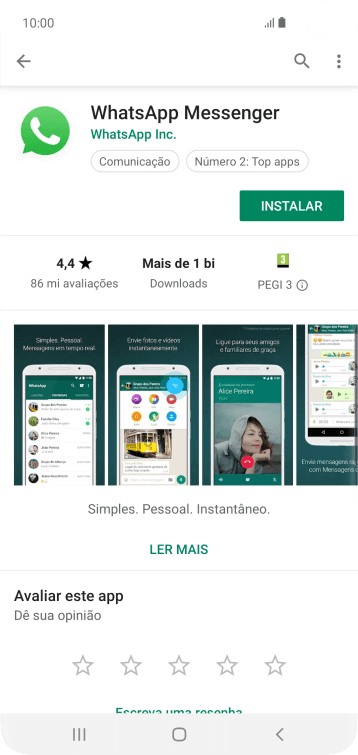 Pressione INSTALAR, e siga as indicações da tela para instalar o app. Pressione INSTALAR, e siga as indicações da tela para instalar o app.