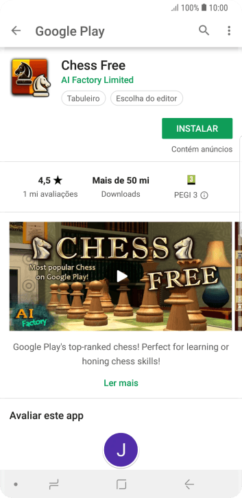 Pressione INSTALAR, e siga as indicações da tela para instalar o app. Pressione INSTALAR, e siga as indicações da tela para instalar o app.