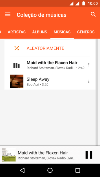 Pressione o título da música abaixo na tela. Pressione o título da música abaixo na tela.