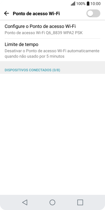 Pressione Configure o Ponto de acesso Wi-Fi. Pressione Configure o Ponto de acesso Wi-Fi.