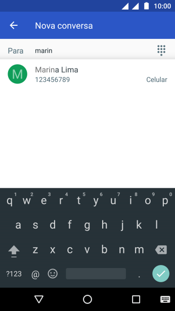 Pressione o contato desejado. Pressione o contato desejado.