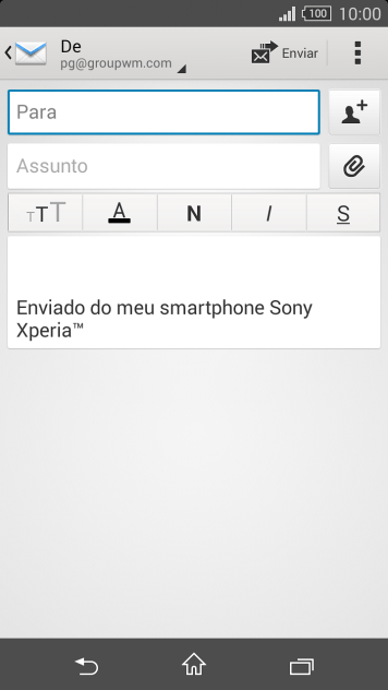 Pressione Para, e digite as primeiras letras do destinatário. Pressione Para, e digite as primeiras letras do destinatário.