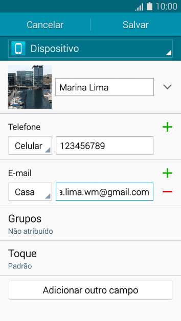 Pressione a lista suspensa ao lado do número do endereço de e-mail. Pressione a lista suspensa ao lado do número do endereço de e-mail.