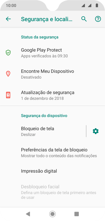 Pressione Impressão digital. Pressione Impressão digital.