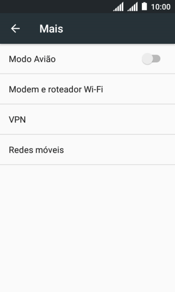 Pressione Redes móveis. Pressione Redes móveis.