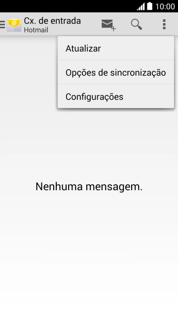 Pressione Configurações. Pressione Configurações.