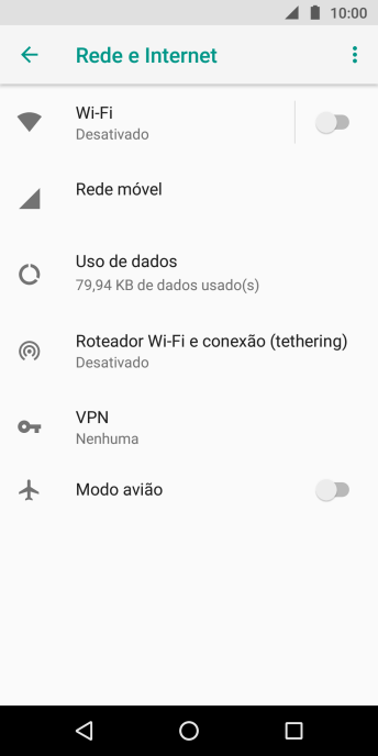Pressione Roteador Wi-Fi e conexão (tethering). Pressione Roteador Wi-Fi e conexão (tethering).