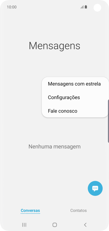 Pressione Configurações. Pressione Configurações.