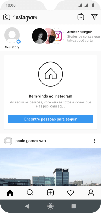 Pressione o ícone de busca. Pressione o ícone de busca.