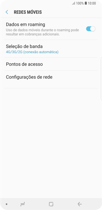 Pressione Pontos de acesso. Pressione Pontos de acesso.