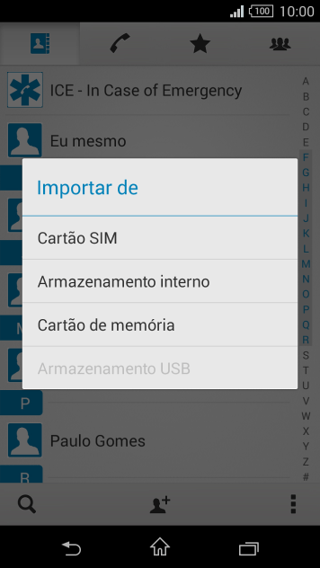 Pressione Cartão SIM. Pressione Cartão SIM.