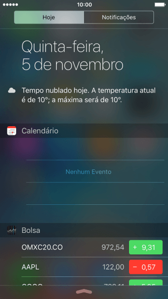 Pressione Notificações. Pressione Notificações.