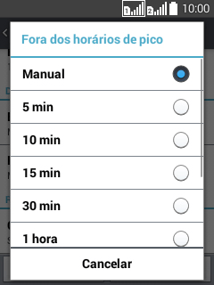 Pressione a configuração desejada. Pressione a configuração desejada.