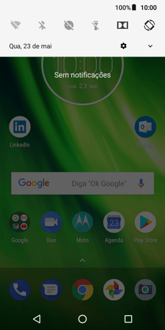 Pressione o ícone de configurações. Pressione o ícone de configurações.