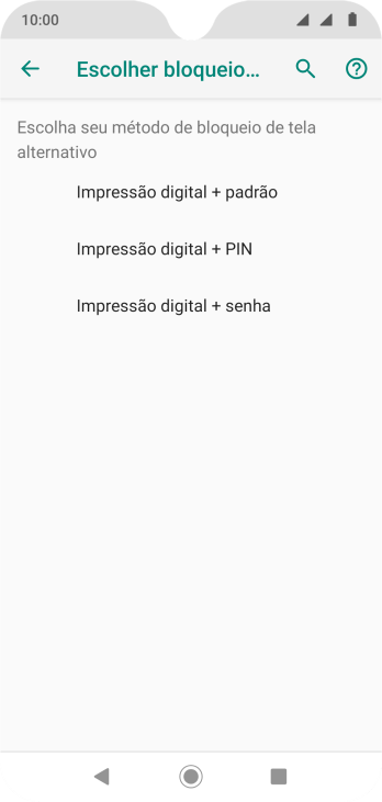 Pressione o código de bloqueio desejado, e siga as instruções da tela para criar um código extra. Pressione o código de bloqueio desejado, e siga as instruções da tela para criar um código extra.