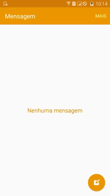 Pressione o ícone de nova mensagem. Pressione o ícone de nova mensagem.