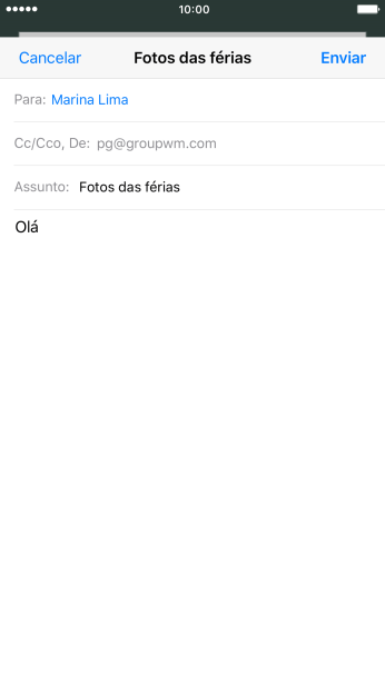 Pressione o campo de escrever, e mantenha-o pressionado até que o menu popup seja mostrado no visor. Pressione o campo de escrever, e mantenha-o pressionado até que o menu popup seja mostrado no visor.