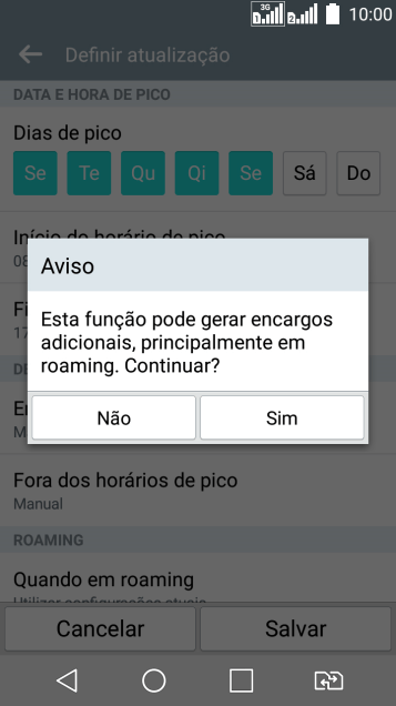 Se você selecionar um intervalo, deve pressionar Sim. Se você selecionar um intervalo, deve pressionar Sim.