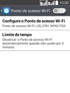 Pressione Configure o Ponto de acesso Wi-Fi. Pressione Configure o Ponto de acesso Wi-Fi.