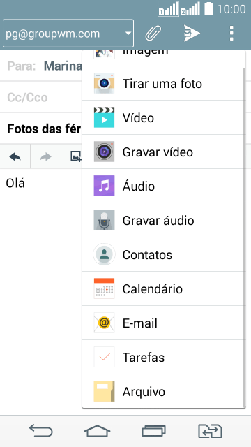Pressione Arquivo, e navegue até a pasta desejada. Pressione Arquivo, e navegue até a pasta desejada.