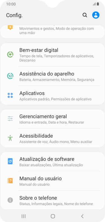 Pressione Assistência do aparelho. Pressione Assistência do aparelho.