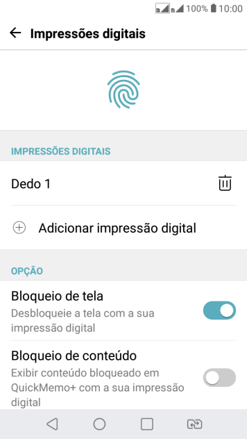 Pressione a tecla de voltar. Pressione a tecla de voltar.