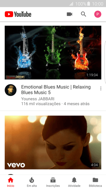 Pressione o ícone de upload, e siga as instruções da tela para navegar e fazer o upload do vídeo desejado. Pressione o ícone de upload, e siga as instruções da tela para navegar e fazer o upload do vídeo desejado.