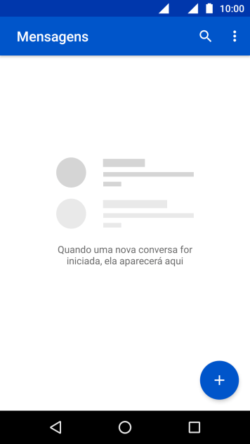 Pressione o ícone de nova mensagem. Pressione o ícone de nova mensagem.