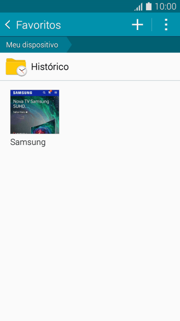 Pressione o ícone de adicionar favoritos. Pressione o ícone de adicionar favoritos.