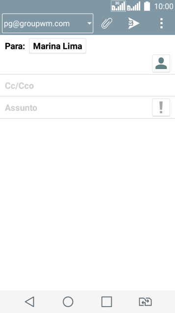 Pressione Assunto, e digite o assunto desejado. Pressione Assunto, e digite o assunto desejado.