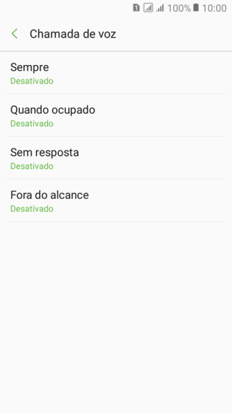 Pressione o tipo de encaminhamento desejado. Pressione o tipo de encaminhamento desejado.