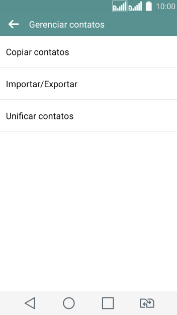 Pressione Importar/Exportar. Pressione Importar/Exportar.