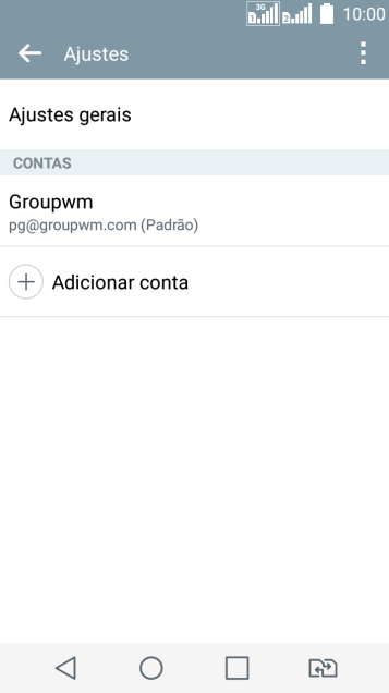 Pressione a conta de e-mail desejada. Pressione a conta de e-mail desejada.
