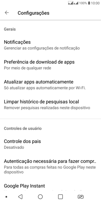 Pressione Atualizar apps automaticamente. Pressione Atualizar apps automaticamente.